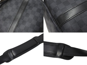 LOUIS VUITTON ルイヴィトン キーポル バンドリエール55 ボストンバッグ N41413 ダミエグラフィット ブラック 美品 中古 4c076245