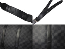 Load image into Gallery viewer, LOUIS VUITTON ルイヴィトン キーポル バンドリエール55 ボストンバッグ N41413 ダミエグラフィット ブラック 美品 中古 4c076245