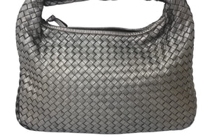 BOTTEGA VENETA ボッテガヴェネタ ホーボー イントレチャート ワンショルダーバッグ 115653 メタリックゴールド 美品 中古 4c076250