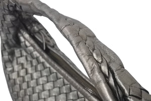 BOTTEGA VENETA ボッテガヴェネタ ホーボー イントレチャート ワンショルダーバッグ 115653 メタリックゴールド 美品 中古 4c076250