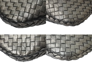 BOTTEGA VENETA ボッテガヴェネタ ホーボー イントレチャート ワンショルダーバッグ 115653 メタリックゴールド 美品 中古 4c076250