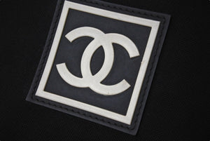 極美品 CHANEL シャネル スポーツライン ショルダーバッグ 8番台 ココマーク パッチ ナイロン ブラック シルバー金具 中古 4b001022