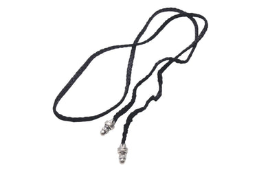 CHROME HEARTS クロムハーツ ボロチップ レザーブレード ネックレス 全長約100cm 重量約19.0g シルバー925 レザー 美品 中古 4b000001