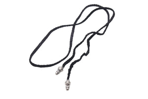 CHROME HEARTS クロムハーツ ボロチップ レザーブレード ネックレス 全長約100cm 重量約19.0g シルバー925 レザー 美品 中古 4b000001