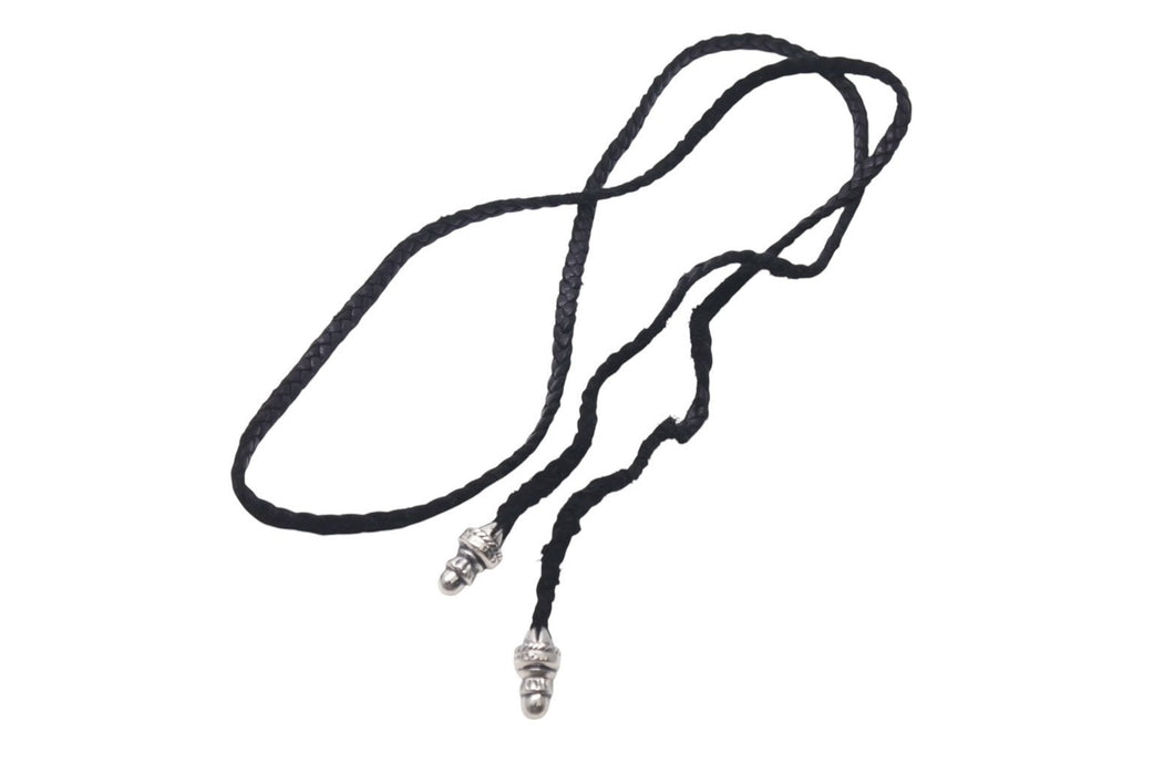 CHROME HEARTS クロムハーツ ボロチップ レザーブレード ネックレス 全長約100cm 重量約19.0g シルバー925 レザー 美品 中古 4b000001