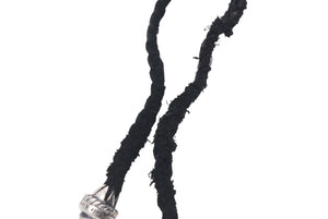 CHROME HEARTS クロムハーツ ボロチップ レザーブレード ネックレス 全長約100cm 重量約19.0g シルバー925 レザー 美品 中古 4b000001