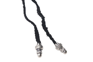 CHROME HEARTS クロムハーツ ボロチップ レザーブレード ネックレス 全長約100cm 重量約19.0g シルバー925 レザー 美品 中古 4b000001