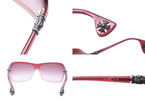 CHROME HEARTS クロムハーツ CHクロス サングラス クリア ピンク シルバー925 美品 中古 4b000002