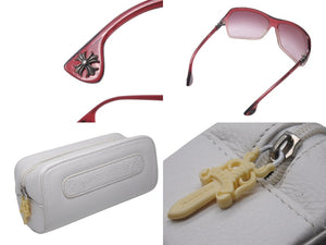 CHROME HEARTS クロムハーツ CHクロス サングラス クリア ピンク シルバー925 美品 中古 4b000002