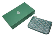 画像をギャラリービューアに読み込む, 新品未使用 GOYARD ゴヤール セナ ミニ ポーチ SENAT2MINTY09CL09P レザー PVC グリーン シルバー金具 中古 4b000004