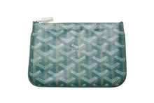 画像をギャラリービューアに読み込む, 新品未使用 GOYARD ゴヤール セナ ミニ ポーチ SENAT2MINTY09CL09P レザー PVC グリーン シルバー金具 中古 4b000004