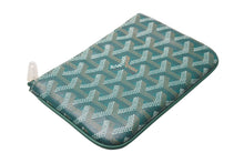 画像をギャラリービューアに読み込む, 新品未使用 GOYARD ゴヤール セナ ミニ ポーチ SENAT2MINTY09CL09P レザー PVC グリーン シルバー金具 中古 4b000004