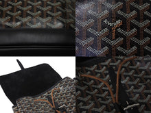Load image into Gallery viewer, GOYARD ゴヤール アルパン バックパックMM リュック ALPIN2MMLTY01CL01P ブラック PVC レザー シルバー金具 美品 中古 4b000005