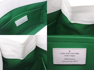 LOUIS VUITTON ルイヴィトン エブリデイLV リッターバッグ ハンドバッグ 2021AW M80815 IC グリーン ホワイト 美品 中古 4b000010