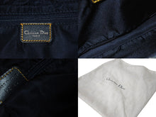 Load image into Gallery viewer, Christian Dior クリスチャンディオール マリスパール ワンショルダーバッグ トロッター ネイビー キャンバス レザー 美品 中古 4b000012