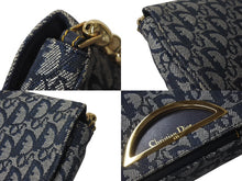 Load image into Gallery viewer, Christian Dior クリスチャンディオール マリスパール ワンショルダーバッグ トロッター ネイビー キャンバス レザー 美品 中古 4b000012