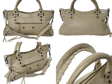 Load image into Gallery viewer, BALENCIAGA バレンシアガ ザ ファースト ハンドバッグ ショルダーバッグ 103208 2WAY レザーベージュ 美品 中古 4b000016