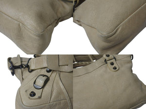 BALENCIAGA バレンシアガ ザ ファースト ハンドバッグ ショルダーバッグ 103208 2WAY レザーベージュ 美品 中古 4b000016