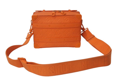 LOUIS VUITTON ルイヴィトン ハンドル ソフトトランク ショルダーバッグ M20956 トリヨンレザー オレンジ 美品 中古 4b000019