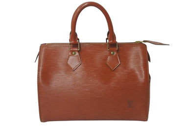 LOUIS VUITTON ルイヴィトン ハンドバッグ スピーディ25 M43003 ゴールド金具 ブラウン エピレザー 中古 4b000021