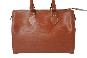 LOUIS VUITTON ルイヴィトン ハンドバッグ スピーディ25 M43003 ゴールド金具 ブラウン エピレザー 中古 4b000021
