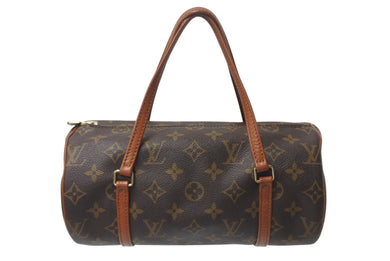 LOUIS VUITTON ルイヴィトン パピヨンPM 26 筒形 ハンドバック ブラウン モノグラム M51386 美品 中古 4b000023