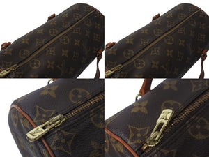 LOUIS VUITTON ルイヴィトン パピヨンPM 26 筒形 ハンドバック ブラウン モノグラム M51386 美品 中古 4b000023