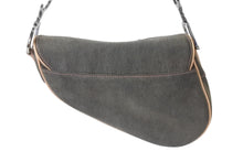 Load image into Gallery viewer, Christian Dior クリスチャンディオール サドルバッグ ワンショルダーバッグ 02RU0043 グレー デニム 美品 中古 4b000024
