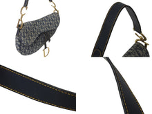Load image into Gallery viewer, Christian Dior クリスチャンディオール サドルバッグ ワンショルダーバッグ トロッター ネイビー ガリアーノ期 良品 中古 4b000025