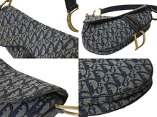Load image into Gallery viewer, Christian Dior クリスチャンディオール サドルバッグ ワンショルダーバッグ トロッター ネイビー ガリアーノ期 良品 中古 4b000025