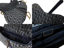 Load image into Gallery viewer, Christian Dior クリスチャンディオール サドルバッグ ワンショルダーバッグ トロッター ネイビー ガリアーノ期 良品 中古 4b000025