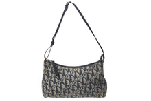 Load image into Gallery viewer, ChristianDior クリスチャンディオール ワンショルダーバッグ トロッター キャンバス レザー ブラック グレー 美品 中古 4b000026