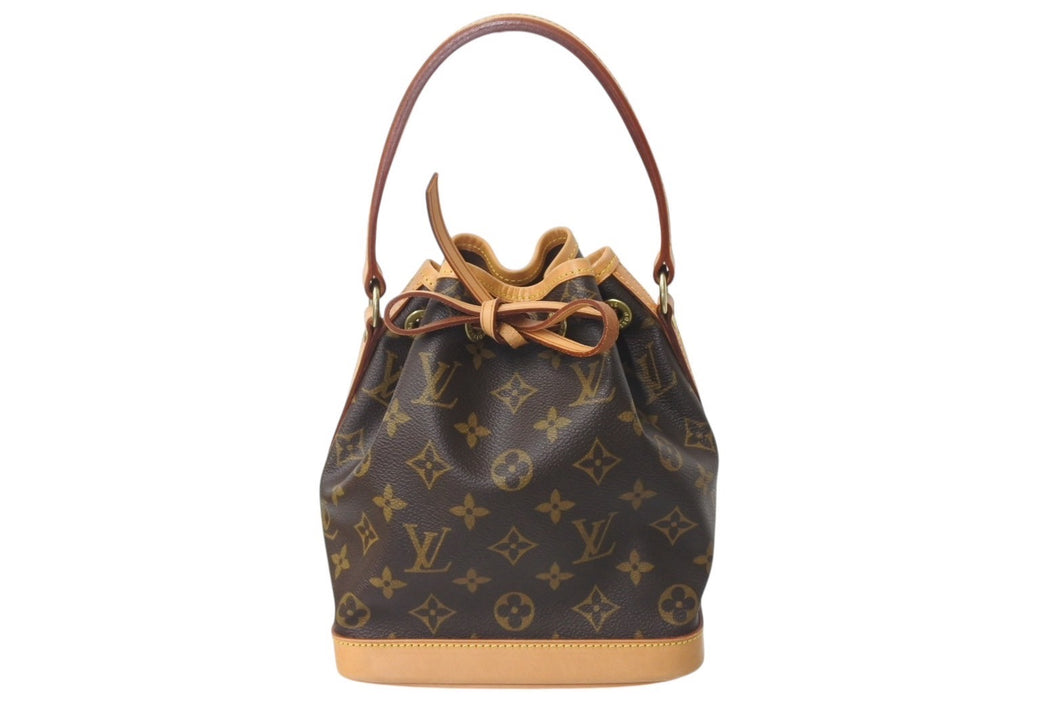 LOUIS VUITTON ルイヴィトン ミニノエ ハンドバッグ M42227 モノグラム PVC レザー ブラウン ゴールド金具 美品 中古 4b000029