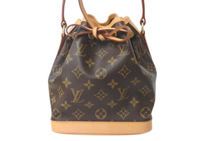 LOUIS VUITTON ルイヴィトン ミニノエ ハンドバッグ M42227 モノグラム PVC レザー ブラウン ゴールド金具 美品 中古 4b000029