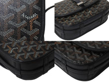 Load image into Gallery viewer, GOYARD ゴヤール ベルヴェデーレPM ショルダーバッグ ブラック PVC コーティングキャンバス レザー 中古 4b000030