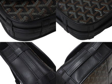 Load image into Gallery viewer, GOYARD ゴヤール ベルヴェデーレPM ショルダーバッグ ブラック PVC コーティングキャンバス レザー 中古 4b000030