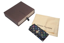 画像をギャラリービューアに読み込む, LOUIS VUITTON ルイヴィトン モノグラム マルチカラー ミュルティクレ4 キーケース M93732 ブラック ロゴ 村上隆 小物 良品 中古 4b000043