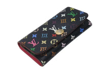 画像をギャラリービューアに読み込む, LOUIS VUITTON ルイヴィトン モノグラム マルチカラー ミュルティクレ4 キーケース M93732 ブラック ロゴ 村上隆 小物 良品 中古 4b000043