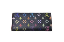 画像をギャラリービューアに読み込む, LOUIS VUITTON ルイヴィトン モノグラム マルチカラー ミュルティクレ4 キーケース M93732 ブラック ロゴ 村上隆 小物 良品 中古 4b000043