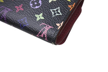 画像をギャラリービューアに読み込む, LOUIS VUITTON ルイヴィトン モノグラム マルチカラー ミュルティクレ4 キーケース M93732 ブラック ロゴ 村上隆 小物 良品 中古 4b000043