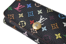 画像をギャラリービューアに読み込む, LOUIS VUITTON ルイヴィトン モノグラム マルチカラー ミュルティクレ4 キーケース M93732 ブラック ロゴ 村上隆 小物 良品 中古 4b000043