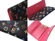 画像をギャラリービューアに読み込む, LOUIS VUITTON ルイヴィトン モノグラム マルチカラー ミュルティクレ4 キーケース M93732 ブラック ロゴ 村上隆 小物 良品 中古 4b000043