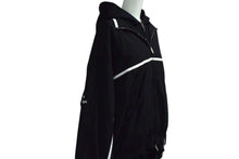 Load image into Gallery viewer, BALENCIAGA バレンシアガ ブルゾン フードレイヤード ジャケット 773043 コットン ナイロン ブラック ホワイト サイズL 美品 中古 4b000048