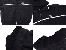 Load image into Gallery viewer, BALENCIAGA バレンシアガ ブルゾン フードレイヤード ジャケット 773043 コットン ナイロン ブラック ホワイト サイズL 美品 中古 4b000048