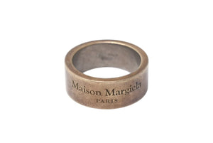【新品外箱あり】メゾンマルジェラ レッド/ゴールド ロゴ リング 19号相当 Maison Margiela (メゾン マルジェラ) ロゴ リング 6mm
