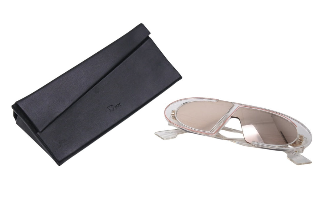 Christian Dior クリスチャンディオール OBLIQUE 900SQ アイウェア クリア ゴールド金具 美品 中古 4b000053