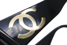 Load image into Gallery viewer, CHANEL シャネル ココマーク サングラス メガネ 0524194305 プラスチック ブラック ゴールド金具 美品 中古 4b000054