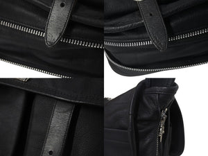 極美品 CHROME HEARTS クロムハーツ SOFT SHOULDER BAG LARGE ソフトショルダーバッグ ラージ セメタリークロスパッチ 11枚 中古 4b000057