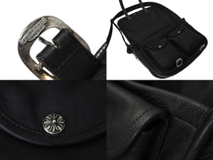極美品 CHROME HEARTS クロムハーツ SOFT SHOULDER BAG LARGE ソフトショルダーバッグ ラージ セメタリークロスパッチ 11枚 中古 4b000057