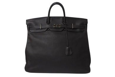 HERMES エルメス ハンドバッグ オータクロア50 ブラウン系 トリヨンクレマンス シルバー金具 □H刻印 美品 中古 4b000060